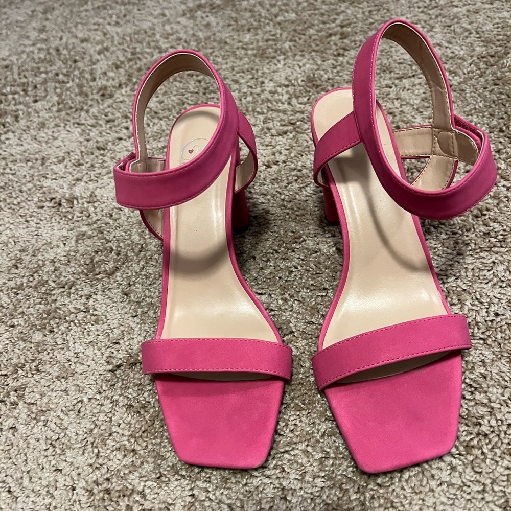 Pink Block Heels